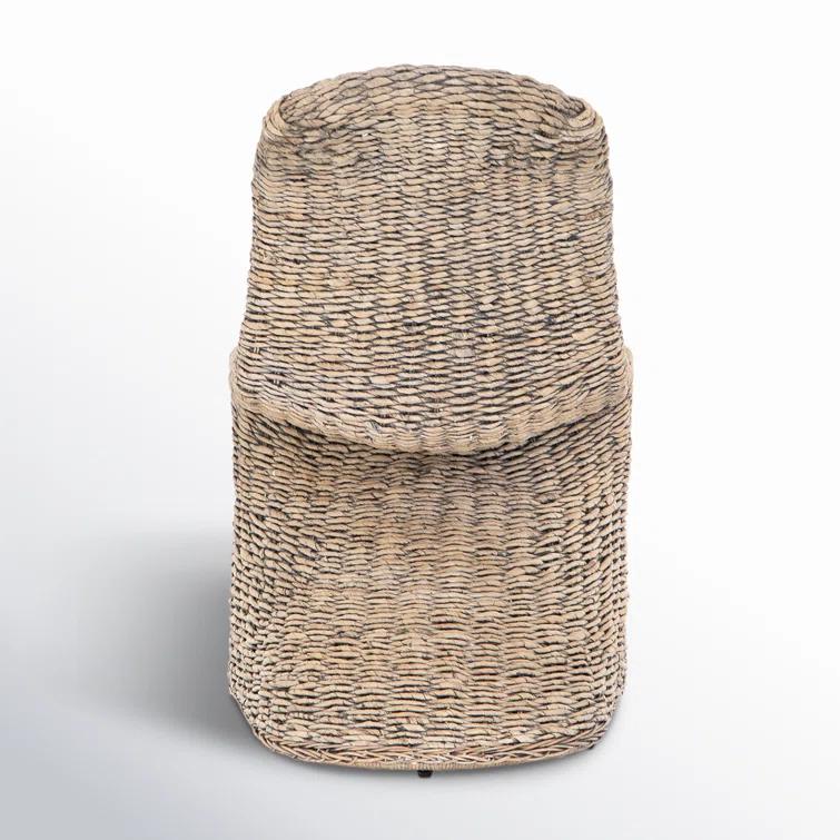 Portia Contemporary Gray Wash Rattan Side Chair