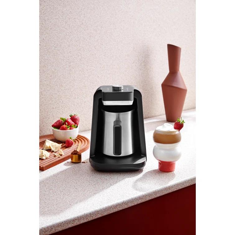 Arzum Okka Rich Spin Pro Turkish Coffee And Hot Beverage Maker, Velvetiser, Milk Frother, 120v, 5 Cups, Stainless Steel Cooking Pot