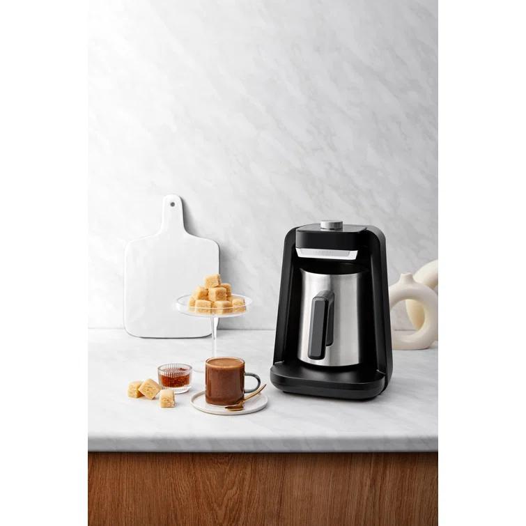 Arzum Okka Rich Spin Pro Turkish Coffee And Hot Beverage Maker, Velvetiser, Milk Frother, 120v, 5 Cups, Stainless Steel Cooking Pot