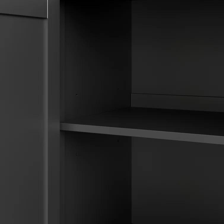 63" Carved Buffet Cabinet With Mirrored Door