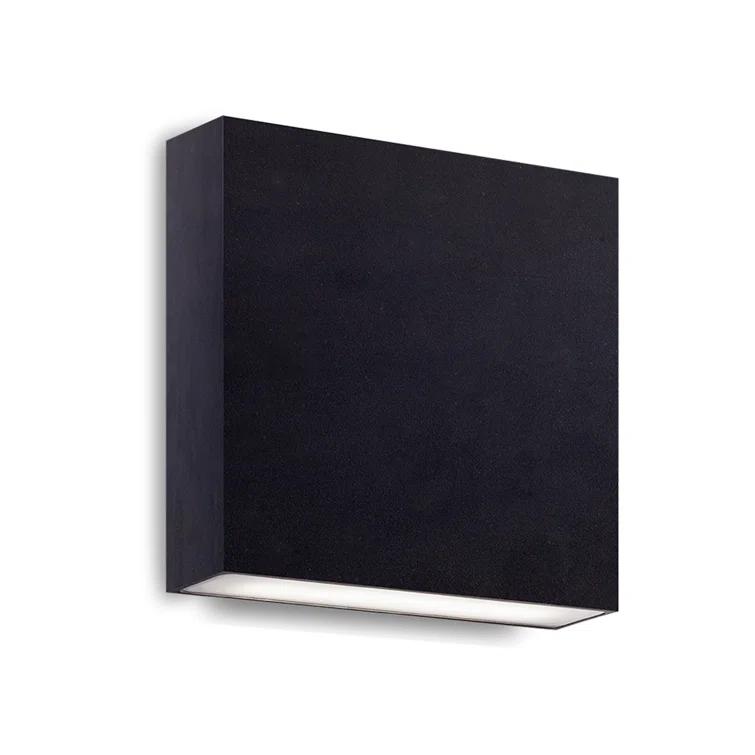 Sleek Cast Aluminum 5.5" Black Dimmable LED Wall Sconce