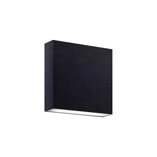 Sleek Cast Aluminum 5.5" Black Dimmable LED Wall Sconce