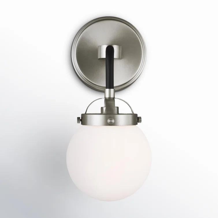 Generation Lighting Cafe 5.25-in W 1-Light Brushed Nickel Modern/Contemporary Wall Sconce