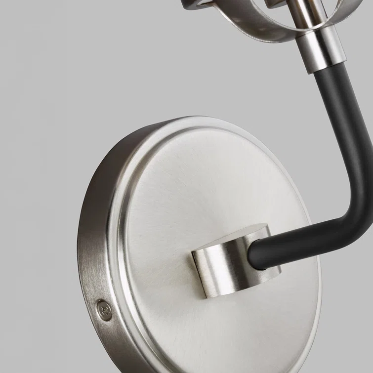 Generation Lighting Cafe 5.25-in W 1-Light Brushed Nickel Modern/Contemporary Wall Sconce