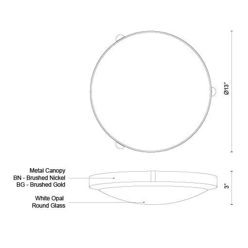 Kuzco Lighting Floyd Glass LED Flush Mount