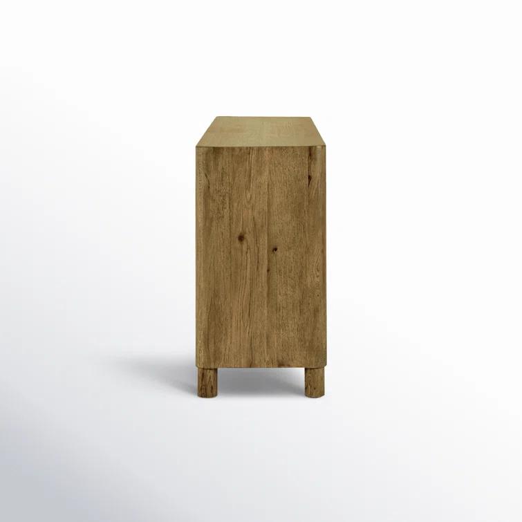 Orlando Light Brown Oak Wood 4-Door Sideboard
