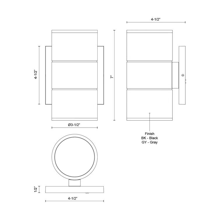 Kuzco Lighting Lund Aluminum LED Wall Light