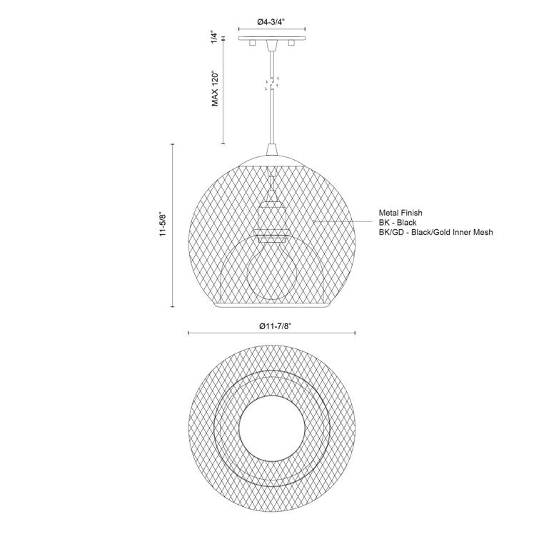 Kuzco Lighting 1 - Light Single Pendant