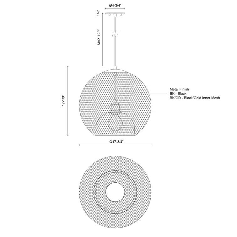 Kuzco Lighting 1 - Light Single Pendant
