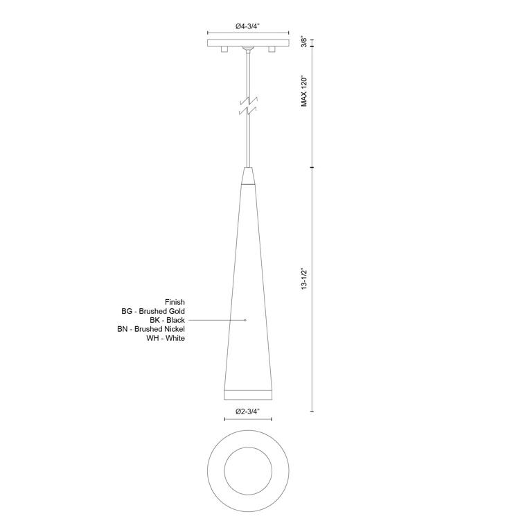 Mina 1 - Light LED Single Pendant