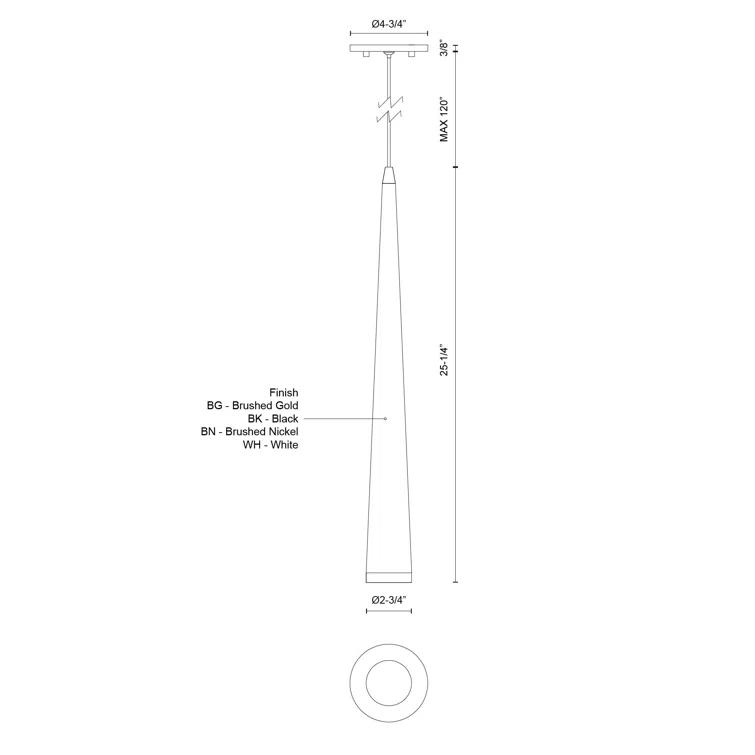 Mina 1 - Light LED Single Pendant