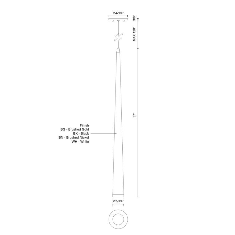 Mina 1 - Light LED Single Pendant