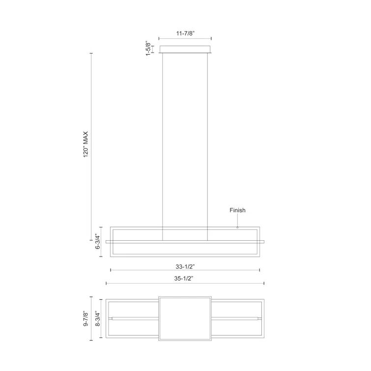 Mondrian 2 - Light LED Kitchen Island Pendant