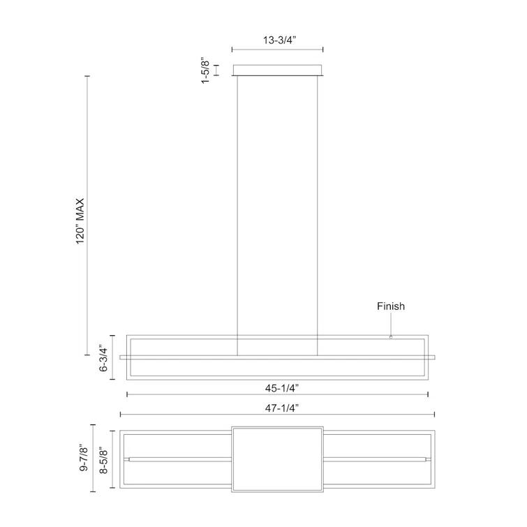 Mondrian 2 - Light LED Kitchen Island Pendant