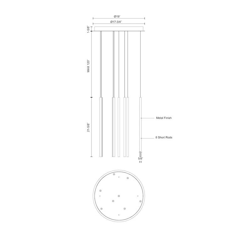8 - Light LED Cluster Pendant