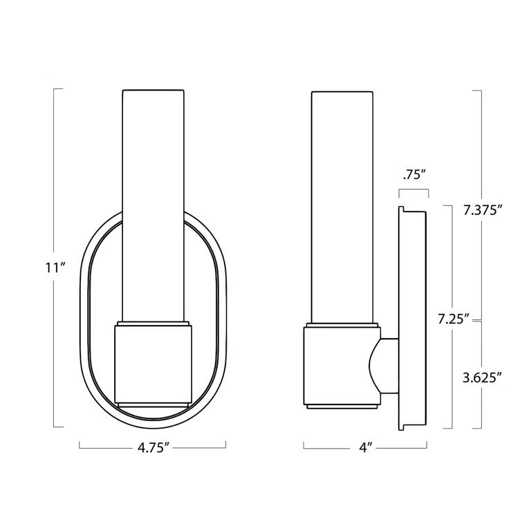 Elegant Natural Brass and Glass Direct-Wired Sconce