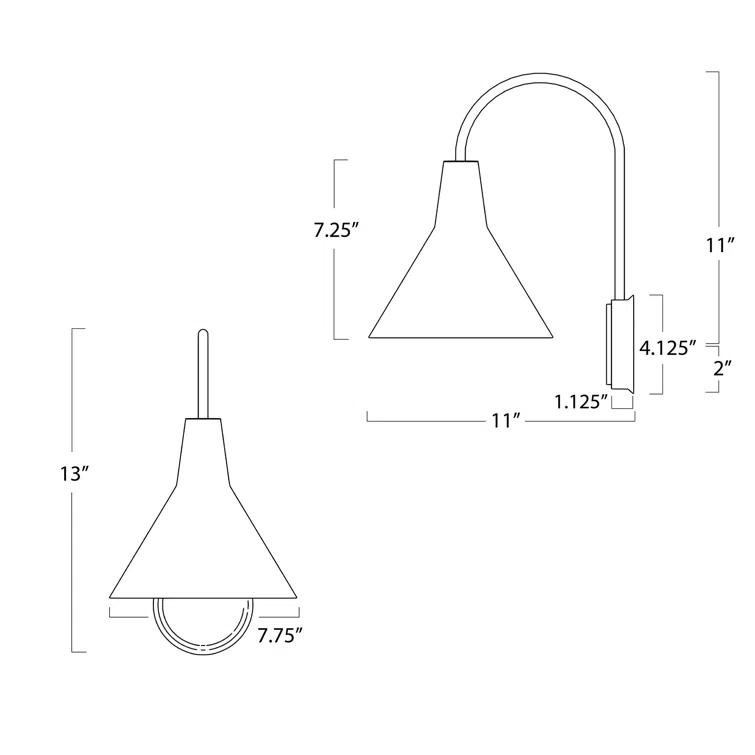 Dublin Steel Armed Sconce
