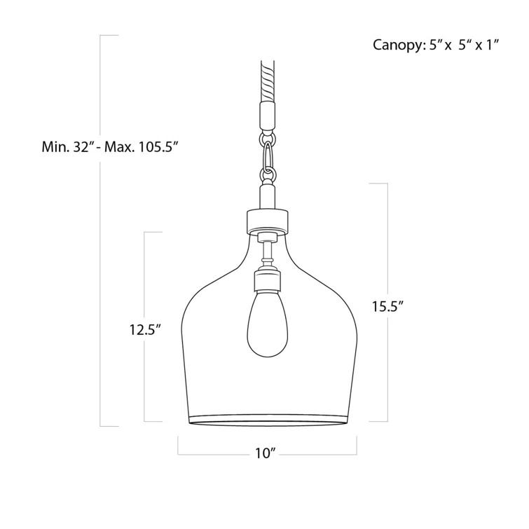 Regina Andrew Demi John 1-Light Mini Pendant