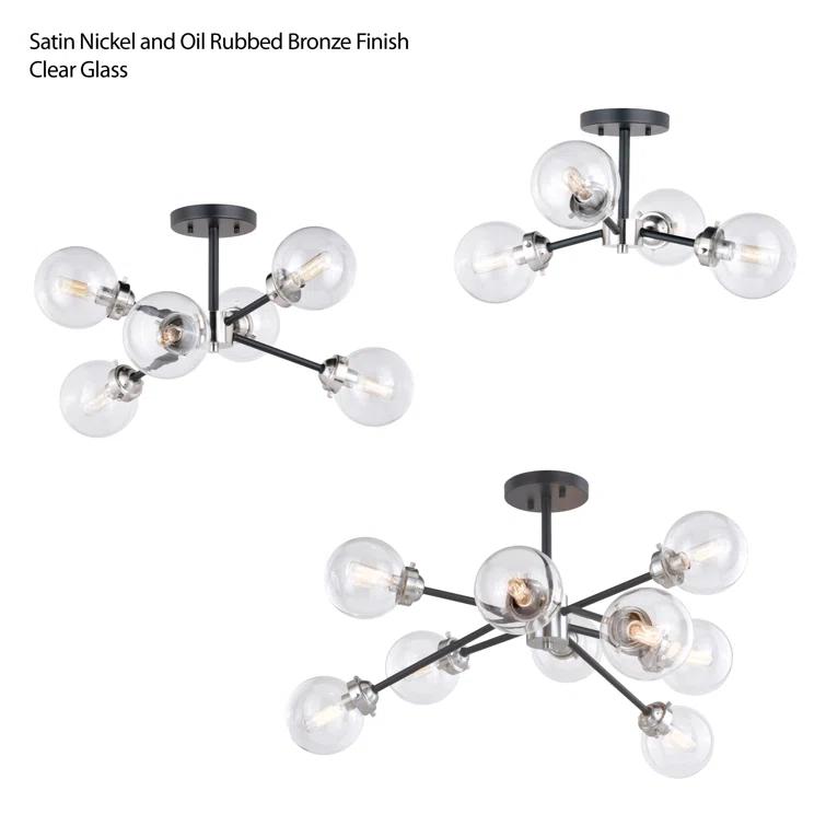 Blevins Glass Semi Flush Mount