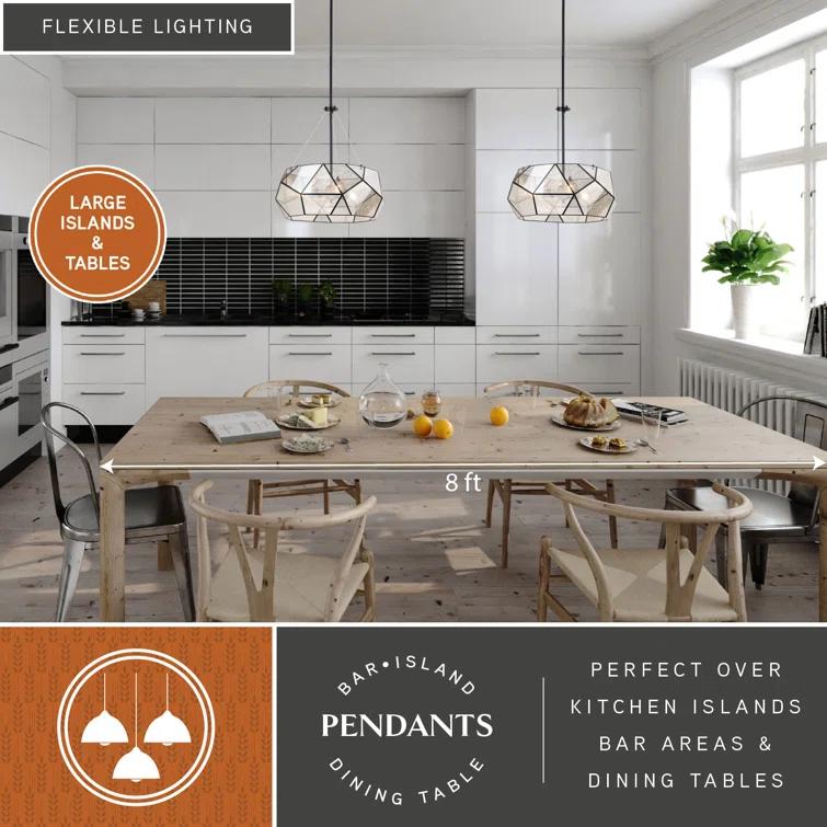 Everly Quinn 3 - Light Dimmable Geometric Chandelier