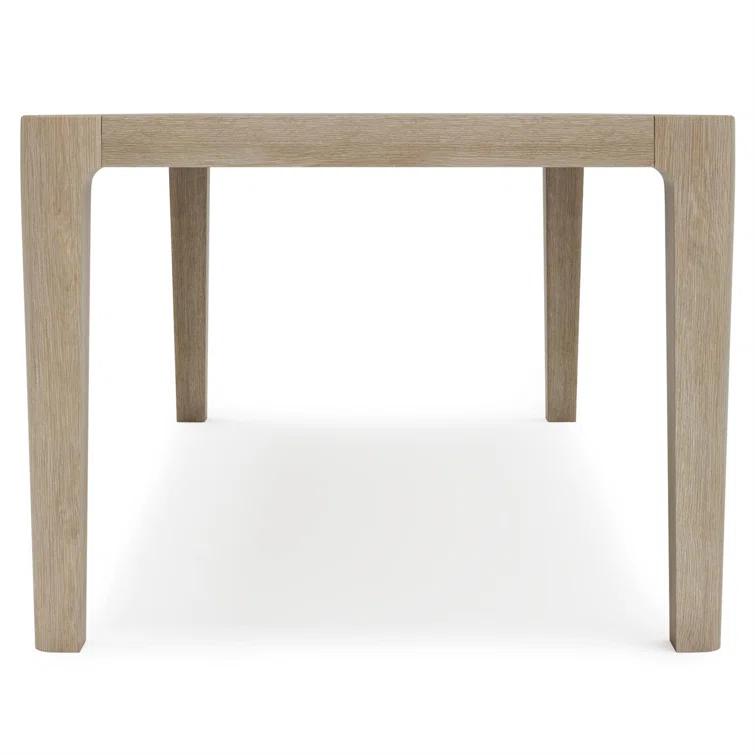 Edenton 79" Light Brown Teak Rectangular Outdoor Dining Table