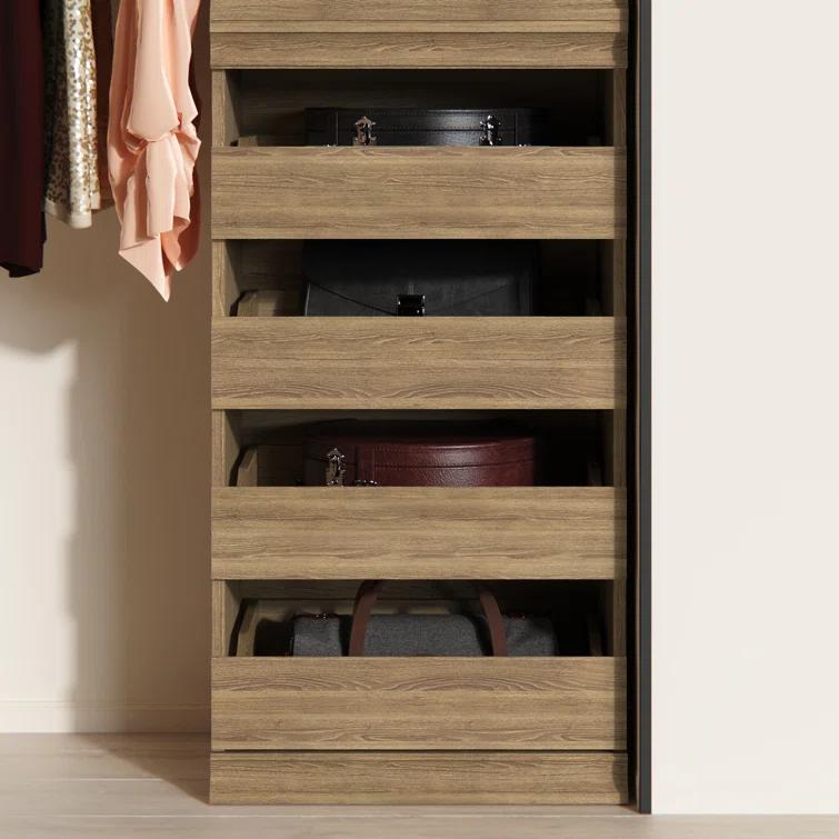 Modular Storage 21.38" W Drawer Unit with 4 Drawers