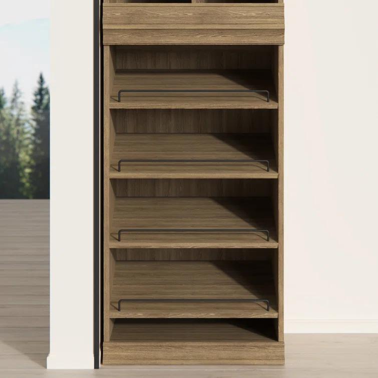 Modular Storage 21.38" W Shoe Shelf Unit with 4 Shelves