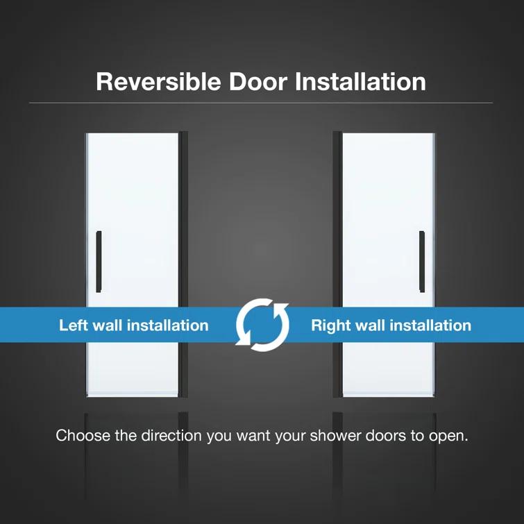 OVE Decors Pasadena 28 To 29 3/8 In. W X 72 In. H Alcove Frameless Pivot Shower Door , 2025