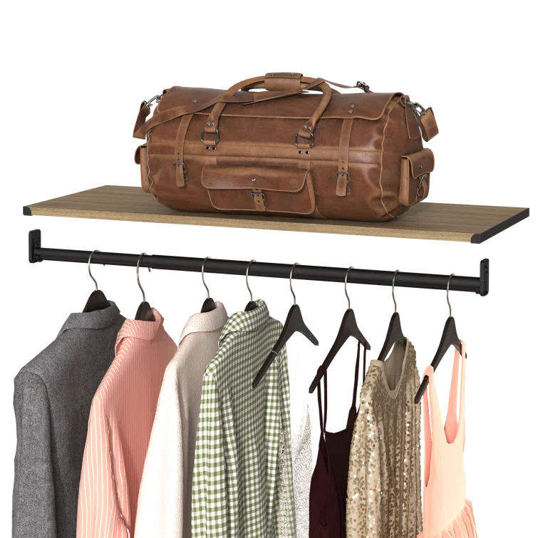 Modular Storage 36.02" W Shelf & Closet Rod