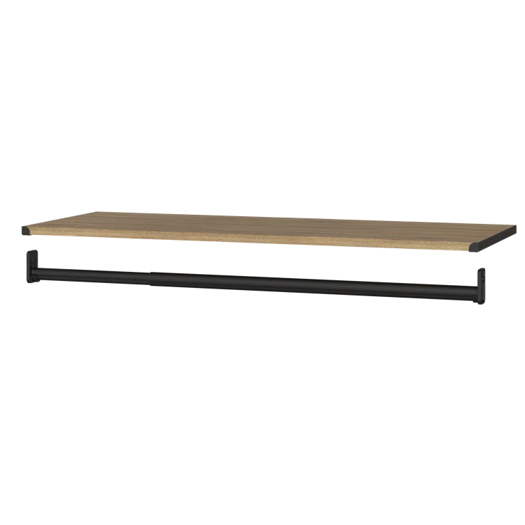 Modular Storage 36.02" W Shelf & Closet Rod