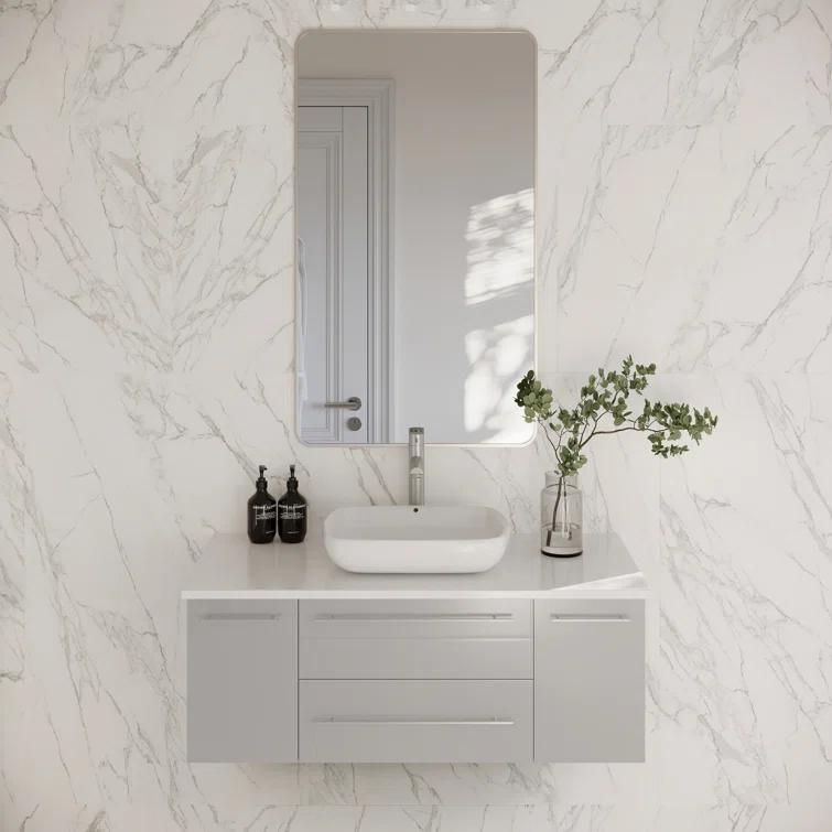 Fresca Lucera 42" Wall Mount Single Vessel Sink Bathroom Vanity Base Only (Top & Sink Not Included)