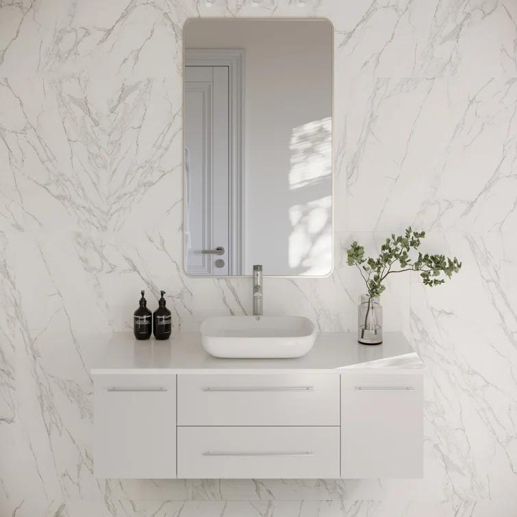 Fresca Lucera 47" Wall Mount Single Vessel Sink Bathroom Vanity Base Only (Top & Sink Not Included)
