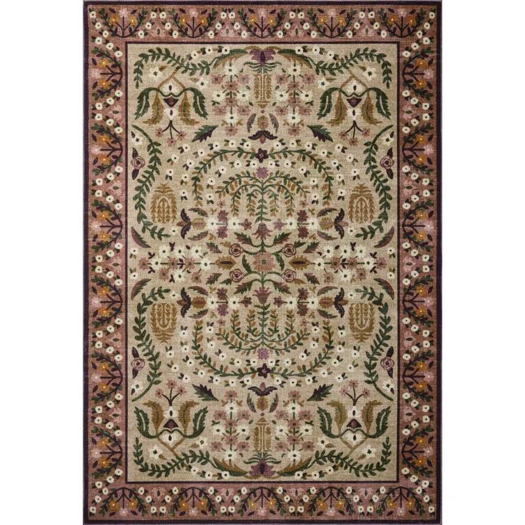 Rifle Paper Co. x Loloi Canopy Aubergine Area Rug