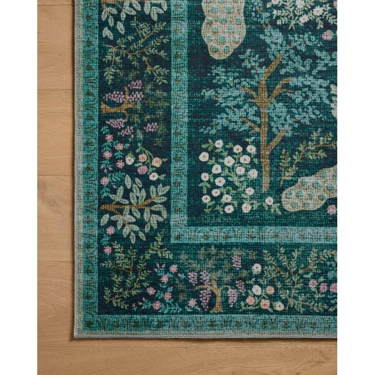 Rifle Paper Co. x Loloi Canopy Teal Area Rug