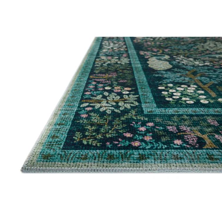 Rifle Paper Co. x Loloi Canopy Teal Area Rug
