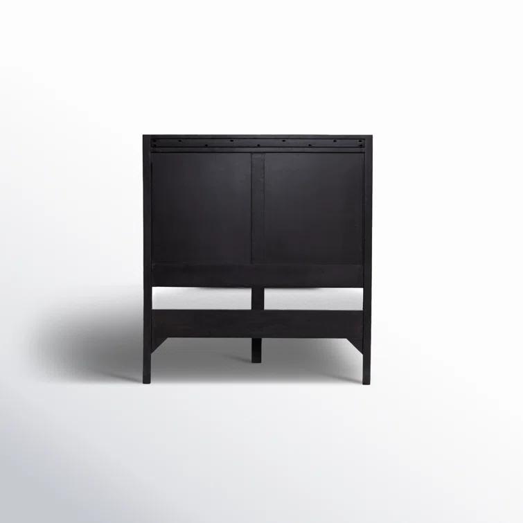 Hannah Platform Bed - Black and Black / Twin