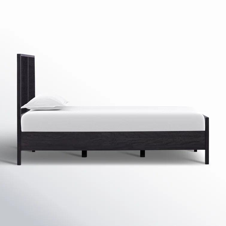 Hannah Platform Bed - Black and Black / Twin