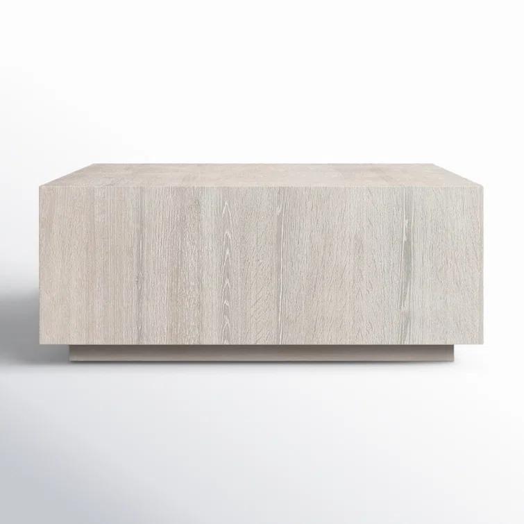 Layne 42" White Wash Oak Square Coffee Table