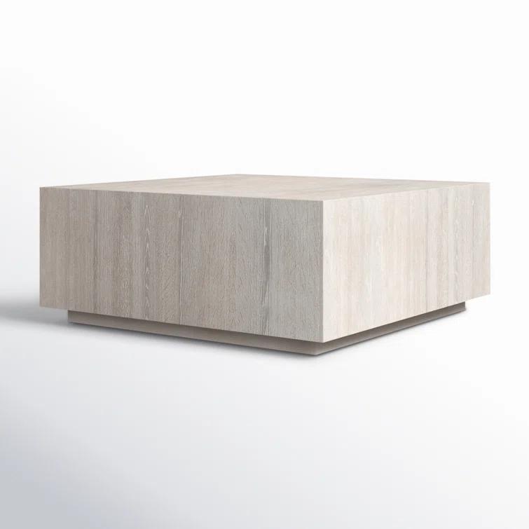 Layne 42" White Wash Oak Square Coffee Table