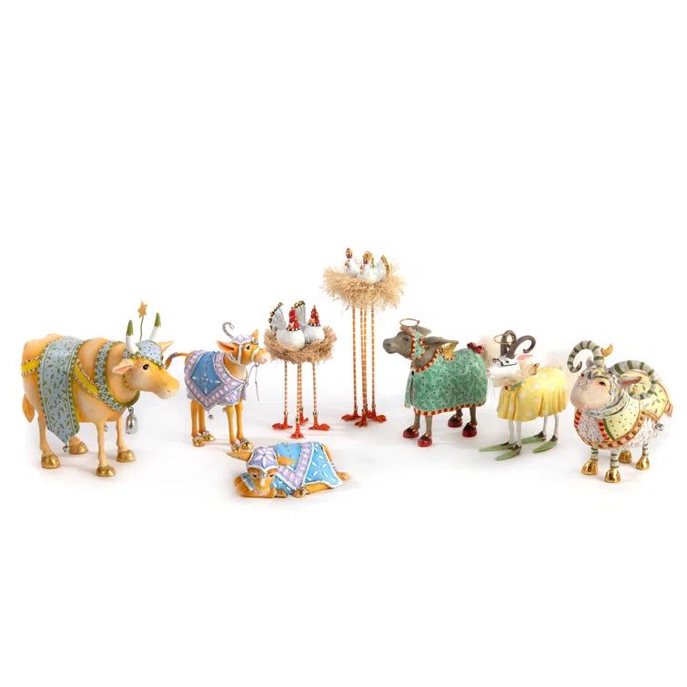 MacKenzie-Childs Patience Brewster Nativity Manger Cow Figure