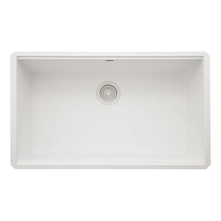 Ruvati 33-inch Undermount Workstation Granite Composite Kitchen Sink