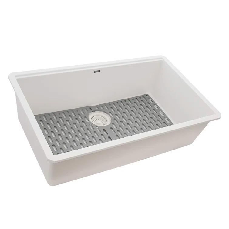 Ruvati 33-inch Undermount Workstation Granite Composite Kitchen Sink