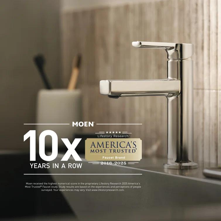 Moen Halle 4 in. Centerset 2-Handle Bathroom Faucet in Spot Resist Brushed Nickel with Spring-Loaded Drain Assembly