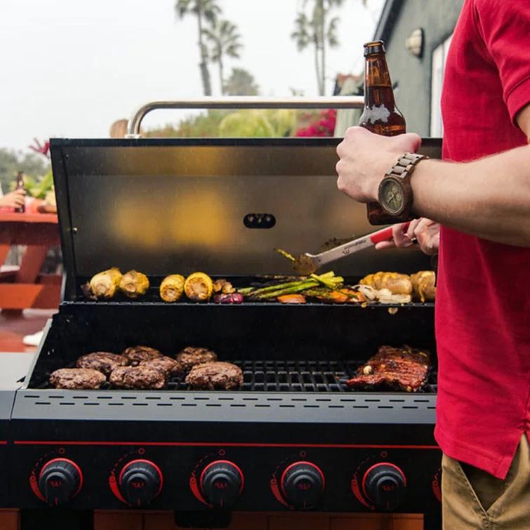 Megamaster 6 - Burner Freestanding Liquid Propane Gas Grill