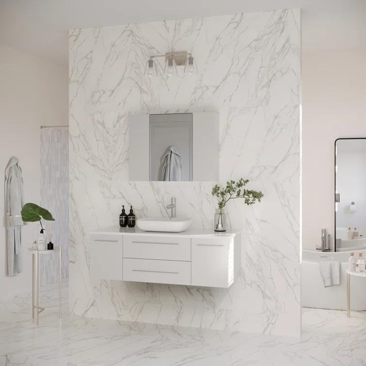 Fresca Lucera 47" Wall Mount Single Vessel Sink Bathroom Vanity Base Only (Top & Sink Not Included)