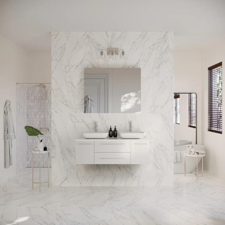 Fresca Lucera 47" Wall Mount Single Vessel Sink Bathroom Vanity Base Only (Top & Sink Not Included)