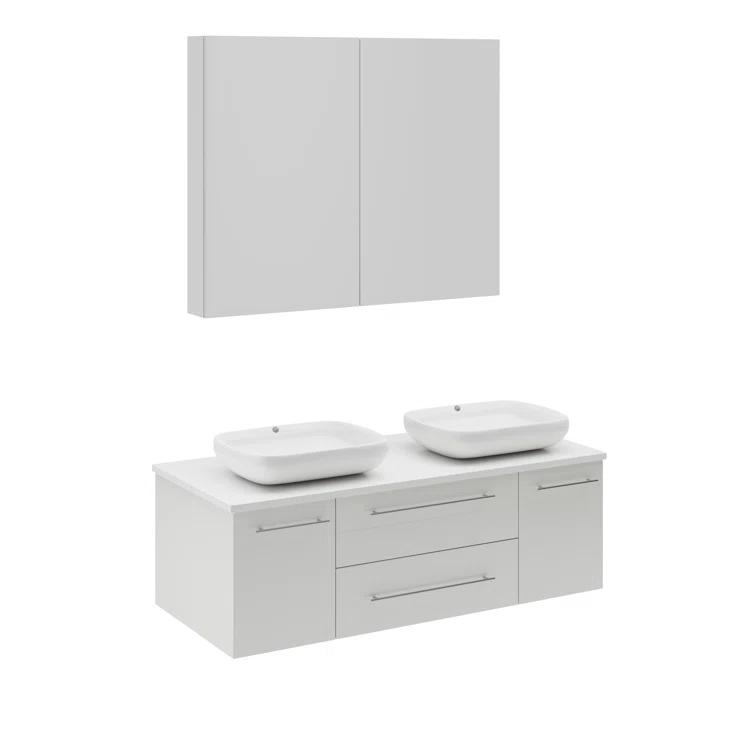 Fresca Lucera 47" Wall Mount Single Vessel Sink Bathroom Vanity Base Only (Top & Sink Not Included)