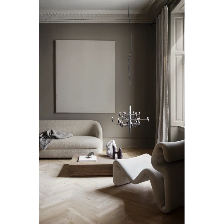 Sarfatti 2097 Contemporary Chrome 50-Light Chandelier