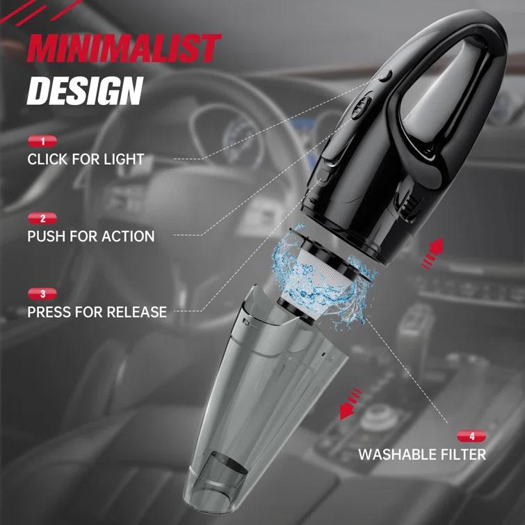 Handheld Vacuum Cordless Rechargeable, Dust Busters Cordless Rechargeable With LED, USB Charge, 1.65Lbs Hand Vacuum, Hand Vacuums For Car/Home/Pet