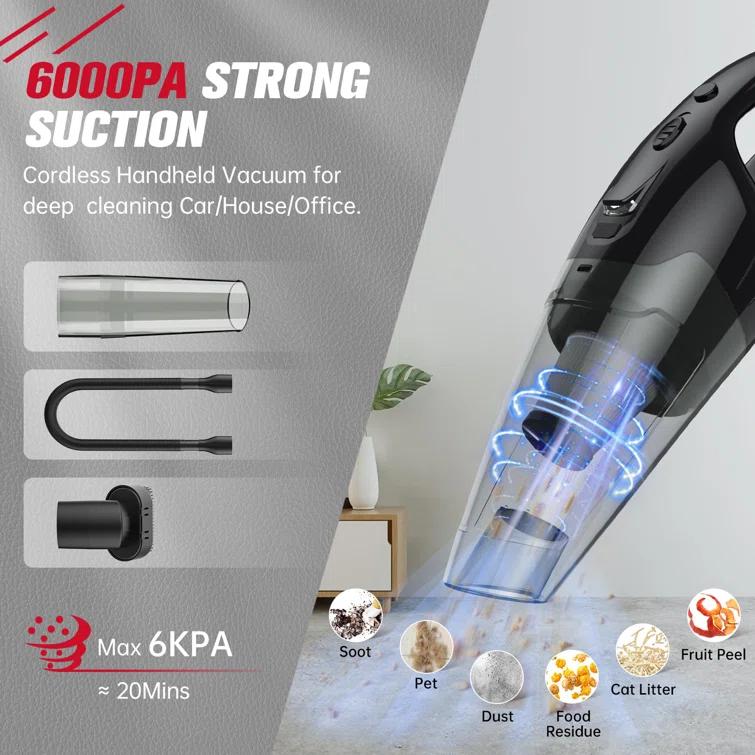 Handheld Vacuum Cordless Rechargeable, Dust Busters Cordless Rechargeable With LED, USB Charge, 1.65Lbs Hand Vacuum, Hand Vacuums For Car/Home/Pet